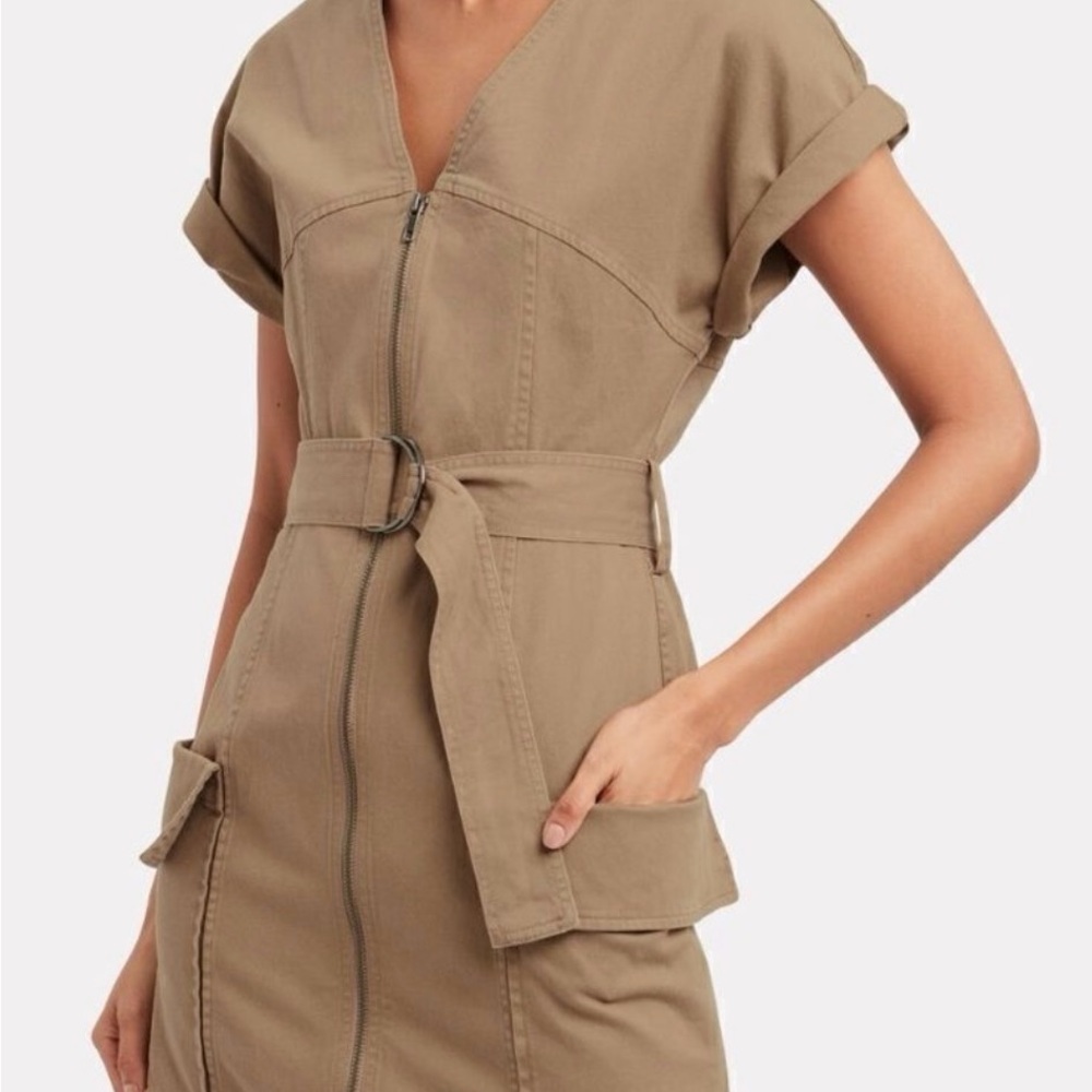 A.L.C. Bellamy twill belted dress, L - Picture 3 of 5